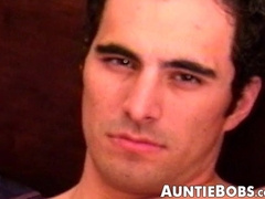 Handsome American stud blown by perv cameraman