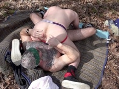 Scott Ryder gets down with a big bear cock in the great outdoors