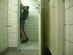 serviced in a public restroom