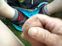 wank and have fun outdoors with jism