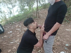 Screwing a married boy with a yam-sized manhood on the trails