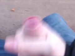 Outdoor Wank In German Public Park