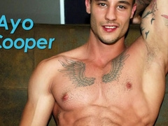 Ayo Cooper on Flirt4Free - Tattooed European Man w Monster Manmeat Jacks off Firm