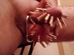 jackmeoffnow cbt rings on balls clothespins on cock & balls