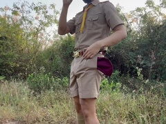 Ultra-Kinky Dude Scout jizm in public.