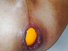 Fruit anal insertion and gape 2