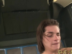 Amateur ginger babe squirts while getting her face slammed in public