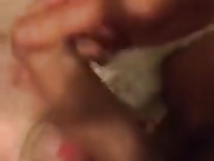 Cumming on a guy's face and chest