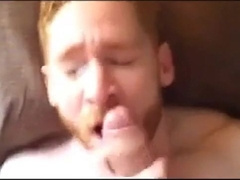 Sexy Ginger Swallows Two Hung Loads 3