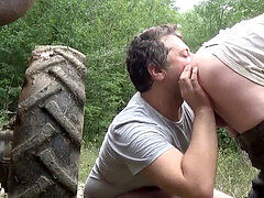 Gay fuck, gay men fucking, outdoor