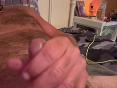 Solo onanism numerous climax with stimulating jizz-shotgun ring