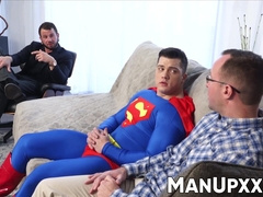 Alex Hawk is used as fucktoy by hunks Johnny Hill and Collin Simpson