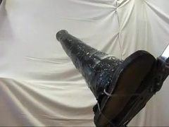 Giant dildo fucks my hot ass
