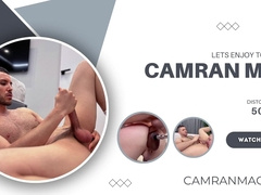 Gobbling roomies rump and penetrate him sans a condom. Slurping own spunk from his bum