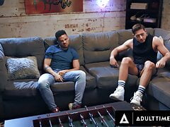 ADULT TIME - Sexually Frustrated Straight Guys Agree To Keep ANAL CREAMPIE Between Them!