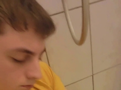 Uber-cute dude urinates in his face and jizzes