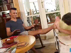 RAWEURO Foot Fetish lad likes A no condom Raw Ass Pounding