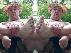 Outdoor, chubby gay, gay jerking