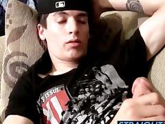 Muscled Alex loves to show off his great abs and big cock