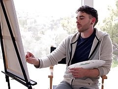 Naked Model Zion Nicholas Becomes Painter's Masterpiece