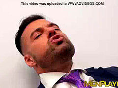 Stylish businessman stud tearing into a tight ass