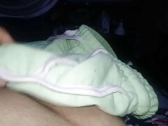 Masturbating with my ex's dirty shorts after sweating