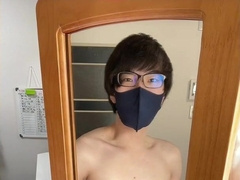 Nip onanism while standing perceives too great. Asian glasses folks.