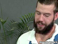 RagingStallion Airport Barista banged by scorching big black cock on the Job!