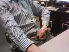 dad strokes cock at the office 3 5