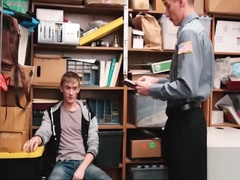 Young Straight Boy Caught Trying To Use Credit Cards Has Sex With Gay Security Guard For No Cops Called