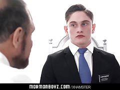 Handsome missionary jock gets touched by daddy priest