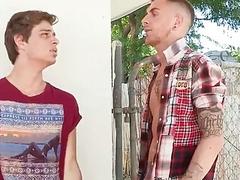 Stepdaddy uses his experienced cock on this young lad