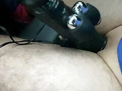 Cock sleeve wanking whilst driving