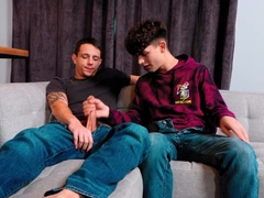 Male slut in a jock strap is having sex with his stepbro