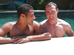 Huge dick latino barebacks a cute white twink on the sofa