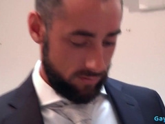 Watch this massive dick take a cumshot on his own after a wild ride with a hot chick