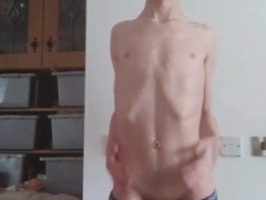 Highly Bony Teenie Displays off his Lean Brilliant Assets and Ribs