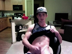 Twink Jerks Off on Webcam in His Apartment