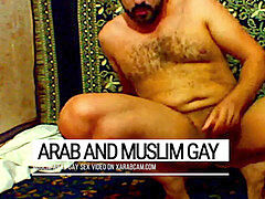 Arab faggot perverse, muslim Libyan jizzing on prayer carpet