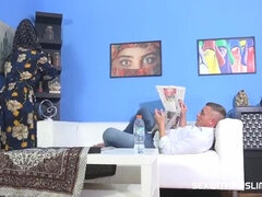 Hijab Brunette Areta Ridera Craves Hard Cock from Steve Q in Hot Arab Sex