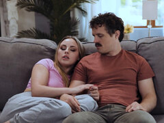 美女, デカ尻, ブロンド, フェラチオ, チン, ポルノスター, 剃毛