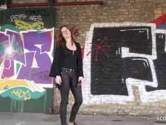 German MILF Mona Einhorny First Time Casting - Glasses Ginger Redhead Fucked Hard by Jason Steel