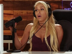 Blonde and Latina Beauties Indulge in Steamy Office Play