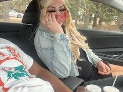 Leie, Grosser schwanz, Schwarz, Blasen, Auto, Geschnappt, Öffentlich, Ablutschen