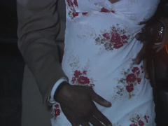 Afrikanisch, Schwarz, Paar, Schwarz, Behaart, Hd, Im freien, Öffentlich