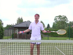 Young tennis player Amirah Adara gets fucked by two studs