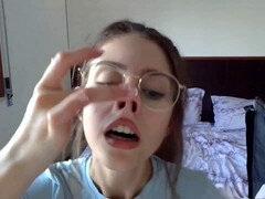 Brille, Zierlich, Muschi, Solo, Strümpfe, Jungendliche (18+), Titten, Uniform