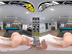 Experience Gia Ohmy's Virtual Reality Stretching with DP and POV Action!