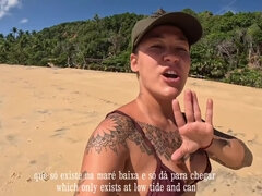 Amateur, Playa, Rubia, Mamada, Polla, Hembra, Público, Tatuaje