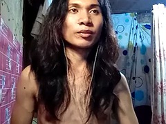 Asiatisch, Schönheit, Grosser schwanz, Filipina, Hardcore, Latex, Transfrau, Solo